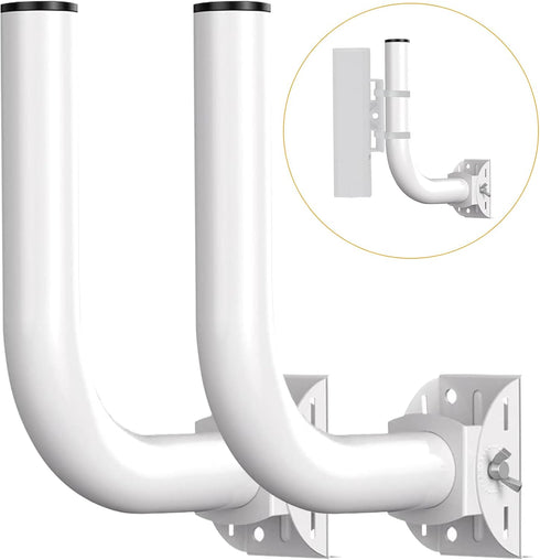 Universal Wireless Bridge Pole Mount Bracket, J Pole Mount for Antenna, Outdoor Access Point, 2-Pack