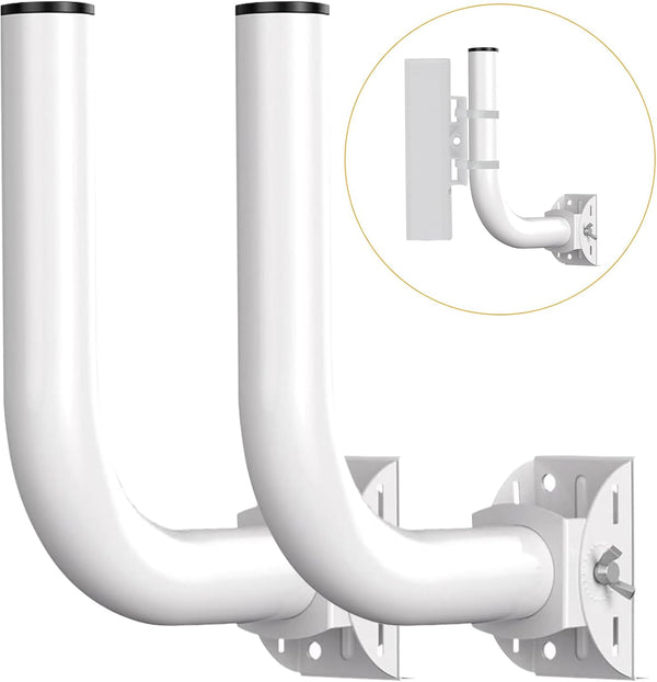 Universal Wireless Bridge Pole Mount Bracket, J Pole Mount for Antenna, Outdoor Access Point, 2-Pack