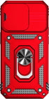 SunStory iPhone 13 Pro Case with HD Screen Protector, Slide Camera Cover, Rotated Ring Kickstand, Red