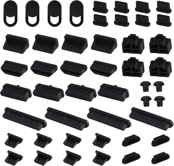 TNJPSEK 48 Pack USB Dust Cover Cap, Silicone Multi-Type Port Plug Protector Cover