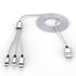 3M/10Ft Multi 3 in 1 USB Charging Cable for iPhone, Android, Samsung, LG, Pixel, Huawei, XiaoMi (Gray) - Nylon Braided
