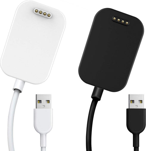 2 Pack Charger for Gizmo Watch3/2/1, GEORDGY Replacement USB Charging Cable Dock, 3.3Ft, Black/White