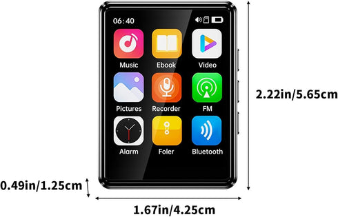 Generic Mp3 Mp4 Mp3, Commuting Player with Charging Cable, HiFi Sound Music Player with Speakers, Players Touchscreen