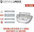 HANNLOMAX HX-328CD Portable CD Boombox with AM/FM Radio, Bluetooth, USB Port for MP3 Playback (Silver)