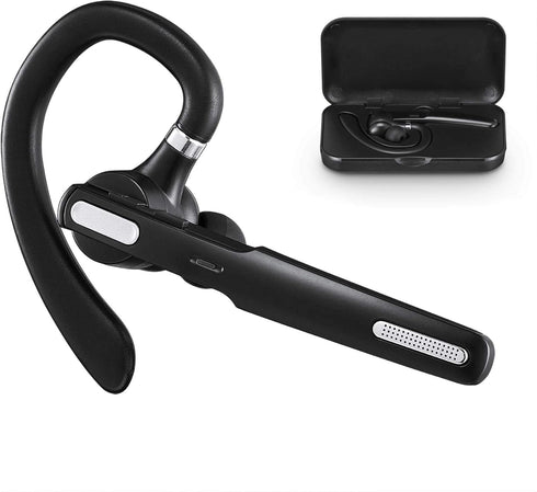 Generic Bluetooth Headset, Bluetooth Earpiece with Noise-Reducing Mic, Wireless Hands-Free Headset for Phone
