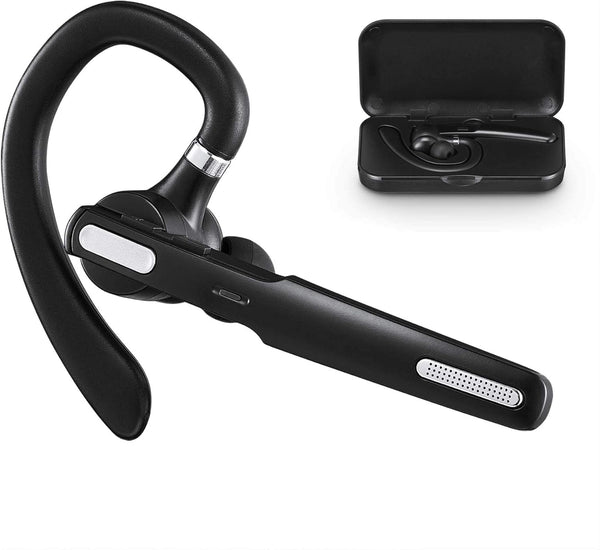 Generic Bluetooth Headset, Bluetooth Earpiece with Noise-Reducing Mic, Wireless Hands-Free Headset for Phone