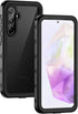 Lanhiem Rugged Case for Samsung Galaxy A35 5G, IP68 Waterproof, Dustproof, Built-in Screen Protector, Black/Clear
