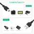 Smays Mini USB Cable 3ft, 10-Pack Bulk, Mini-B Charger Cord - Black