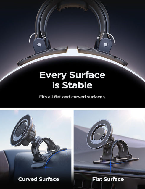 LISEN Magnetic Phone Holder for Car Vent, Magsafe Car Mount, Hands-Free Cell Phone Holder for Dashboard, Windshield,