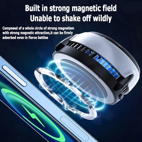 MEMO Magnetic Gaming Phone Cooler - Fast Wireless Charger 15W, Portable Semiconductor Radiator Fan for