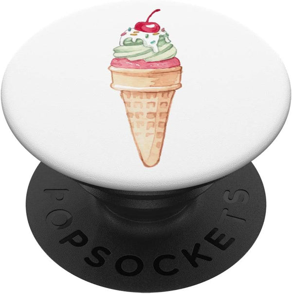 Ice Cream Watercolor PopSockets Grip and Stand for Phones and Tablets