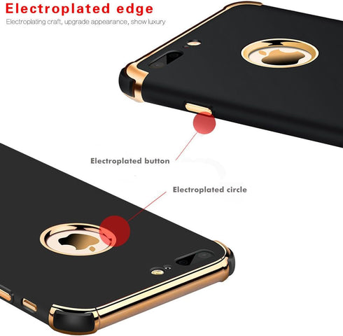 Compatible for iPhone 8 Plus Case, Ultra Slim Flexible Elegant Matte Cover, Black