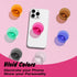 Svanove Adhesive Phone Grip Stand, Cute Silicone Clear Stick on Phone Grip Holder Collapsible Kickstand for iPhone