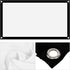 GOWENIC (60inch) Portable Projector Screen, Foldable Non Crease White Polyester, Front Back Projection, Outdoor Camping