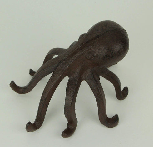 Brown Cast Iron Octopus Cell Phone Stand