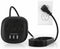 Power Strip with 3 Outlets and 3 USB Ports, Desktop Charging Station with 5 ft Extension Cord - Black