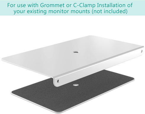 WALI C Bracket Clamp Computer Monitor Arm, Steel Reinforcement for Most Monitor Mount Stand Grommet C Clamp
