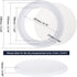 Facmogu 2PCS 8in White Ceiling Speaker Covers, Surface Mount Speaker Grill Mesh Round Speaker Grille Woofer Car Speaker Grill Cover Guard Protector Replacement Round Metal Grills