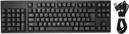 Dpofirs Left Handed Keyboard - 109 Keys Micro USB Ergonomic Layout, Plug and Play Office Keyboard for Business