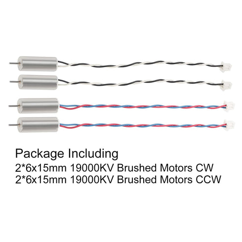 XIITIA 4pcs 615/6x15mm 19000KV 4CW 4CCW JST-1.25 Motor Insane Tiny Whoop Drone Frame Brushed Motors Coreless Motor