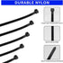 200 Pack Bulk KOOWIN Medium Nylon Plastic Cable Zip Ties, 8 inch Wire Wraps in Black