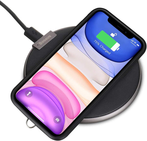 TOOVREN iPhone 11 Wallet Lanyard Case, Protective Cover with PU Leather Card Holder, Adjustable Detachable Strap