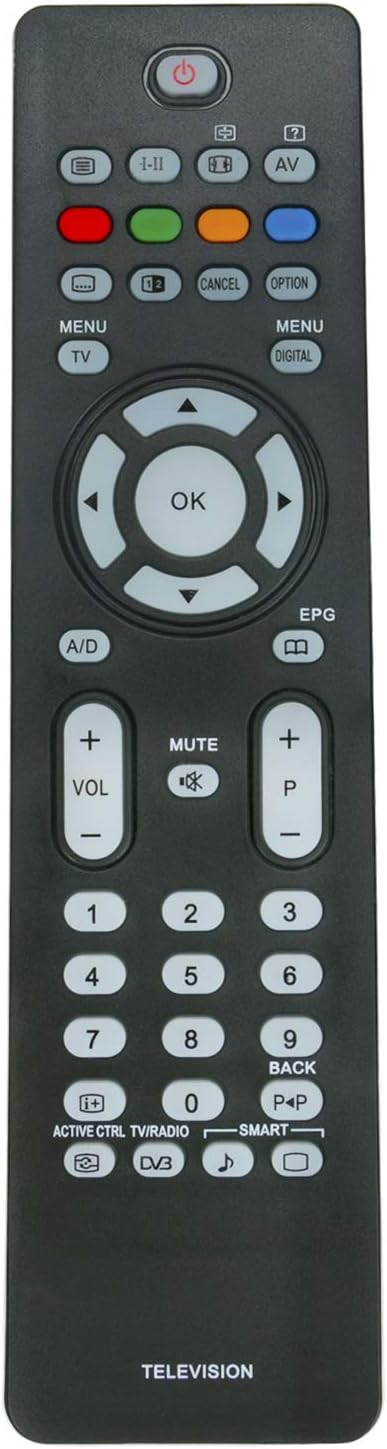 New RC2034301/01 Remote Control for Philips LCD TV Models 37HF5522D, 39PFL2908, 50PFL5907 & More