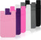 Cell Phone Card Holder Stick on, Adhesive Wallet Sleeve for iPhone, Android, Samsung Galaxy - Black, White, Grey, Pink