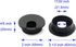 HJ Garden 2pcs 2 inch Desk Wire Cord Cable Grommets, Plastic Cover for Office PC Desk Cable Organizer