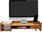 Computer Monitor Stand, Tabletop Computer Rack with Lockable Drawer, Wood Monitor Stand,