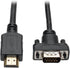 Tripp Lite HDMI to VGA Active Adapter Converter Cable, Low Profile HD15 M/M 1080p, 10ft (Black)