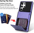 Samsung Galaxy S22 Ultra Wallet Case, Purple Shockproof Cover with 4-Card Holder Slot, Heavy Duty Protection