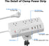 colstar 20W 10FT Desk Clamp Power Strip with USB, USB C Fast Charging, Clamps Securely to Desk Edge, Flat Plug