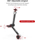 SMALLRIG 9.8 Inches Adjustable Friction Power Articulating Magic Arm with 1/4" and 3/8" Thread for LCD Monitor/LED