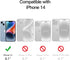 JETech 2-Pack Full Coverage Tempered Glass Screen Protector for iPhone 14 6.1" with HD Clear Camera Lens Protector.