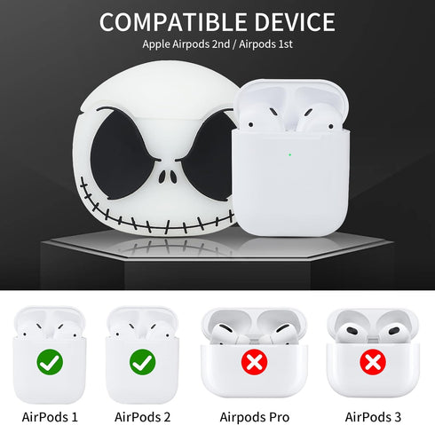 Compatible with Apple Airpods 2nd/1st Generation Case Cover, 3D Luminous Airpod Case with Cleaner Kit and Keychain