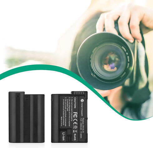 FirstPower EN-EL15 EN EL15a/EL15b Batteries for Nikon Z6 Z7 D750 D850 D7000 D7500 D7100 D7200 D500 D600 D610 D800 D800e