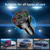 Car Charger Adapter - 4 Ports USB Fast Car Charger QC3.0/PD20W/Type-C/2.1A, Smart Shunt Car Phone Charger Compatible