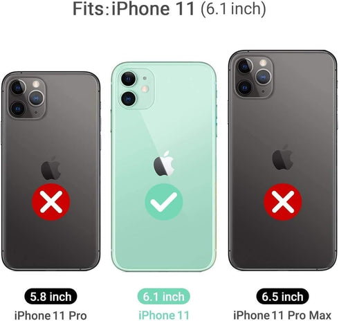 ULAK iPhone 11 Wallet Case for Women, PU Leather Flip Cover with Card Holder Kickstand, Shockproof Protective Case
