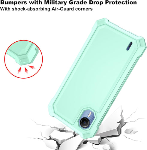 Ailiber Cricket Debut S2 Phone Case, Heavy Duty Protective Cover with Screen Protector, Mint Green