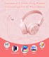 Kids Headphones, Toddler Headphones with Safe Volume Limiter 94dB, Wired School Headphones for Boys and Girls (Pink)