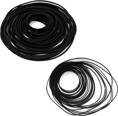 TNJPSEK 80 Pcs Cassette Player Belts Replacement Kit, Mixed Flat Rubber Belts for