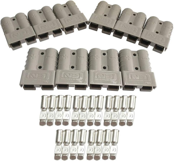 50 Amp Power Connector, 10PCS Quick Disconnect Connectors Plug Grey (6AWG) for Battery Power
