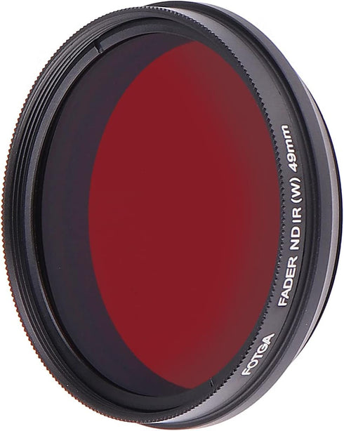FocusFoto FOTGA 49mm Adjustable Infrared IR Pass X-Ray Lens Filter, Variable from 530nm to 750nm Optical Glass