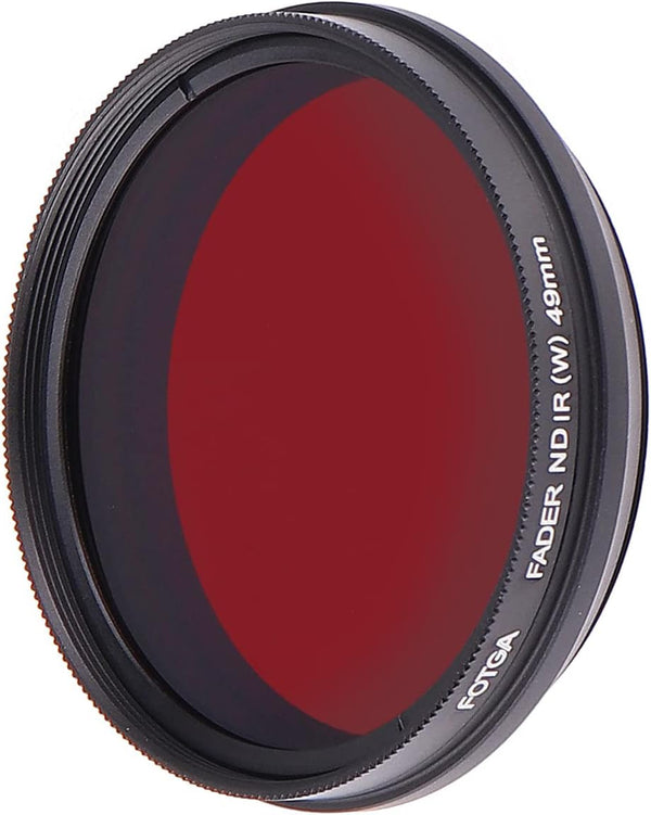 FocusFoto FOTGA 49mm Adjustable Infrared IR Pass X-Ray Lens Filter, Variable from 530nm to 750nm Optical Glass