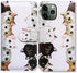 Case for iPhone 11 Pro, Cute Cats Flip Leather Wallet Cover with Credit Card Slot, Black White