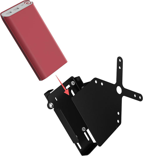 Power Bank Holder – CTA VESA-Compatible Holder for Tablet Enclosures or Mounting Plates (ADD-PBVESAB) - Black