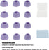 Purple Earbud Tips 6 Pairs S/M/L Earbud Covers Rubber Replacement Earbud Tips Ear Bud Replacement Pieces Silicone Compatible with Samsung Galaxy Buds 2 Pro Headphones Fit in Charge Case