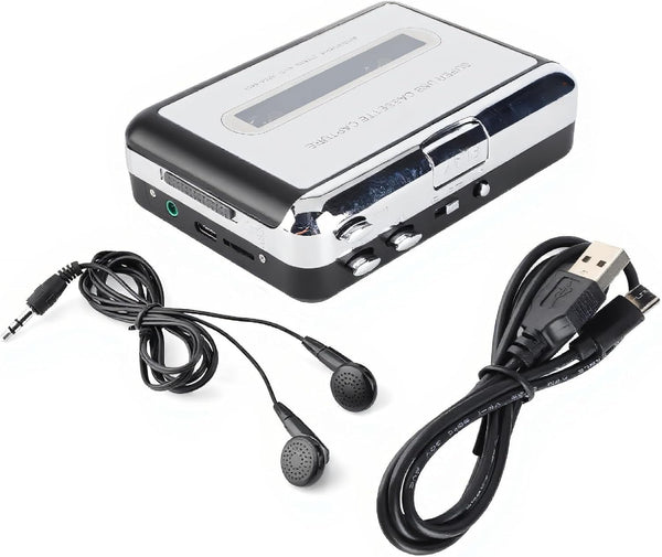 Vvikizy Cassette Player USB Cassette Tape to PC MP3 CD Switcher Clear Stereo
