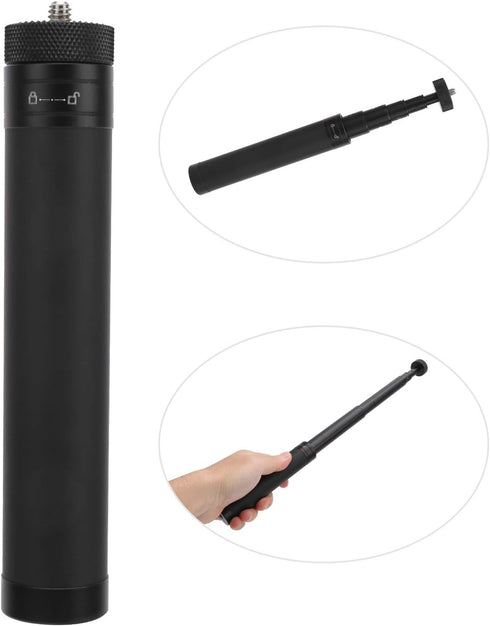 GOWENIC 6-Section 3 Telescopic Extension Rod, Aluminum Alloy Portable Selfie Stick, Axis Gimbal Stabilizer Extension